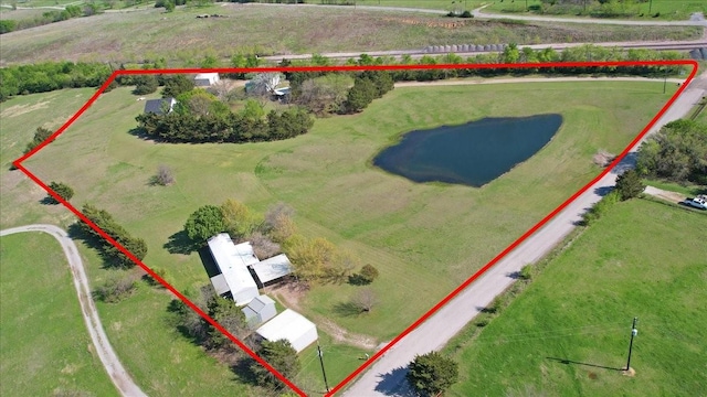 3529 Bennett Ln, Sherman, TX 75092 - bird's eye view with a water view