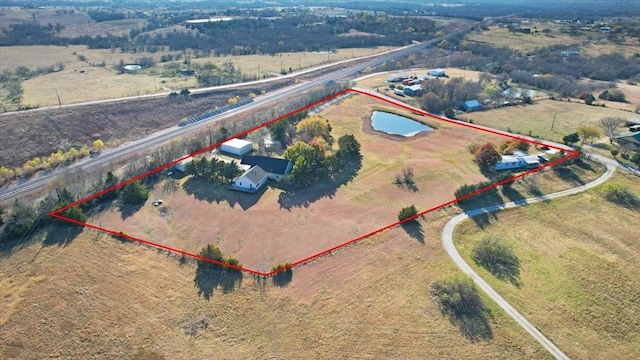 bird's eye view featuring a rural view