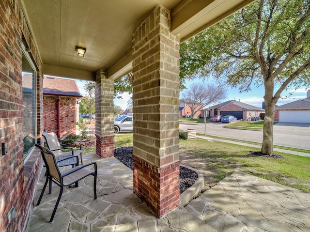 view of patio with covered porch