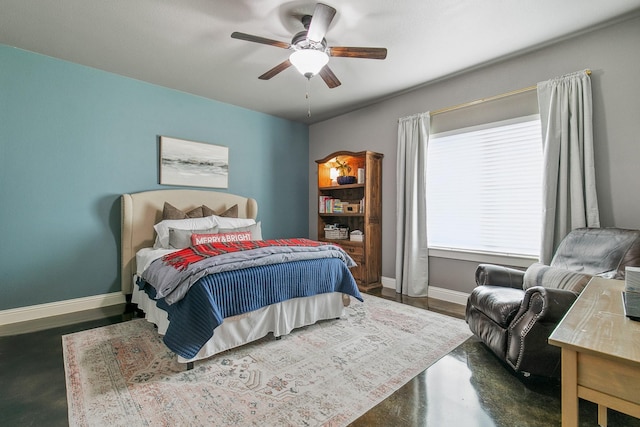 bedroom with ceiling fan