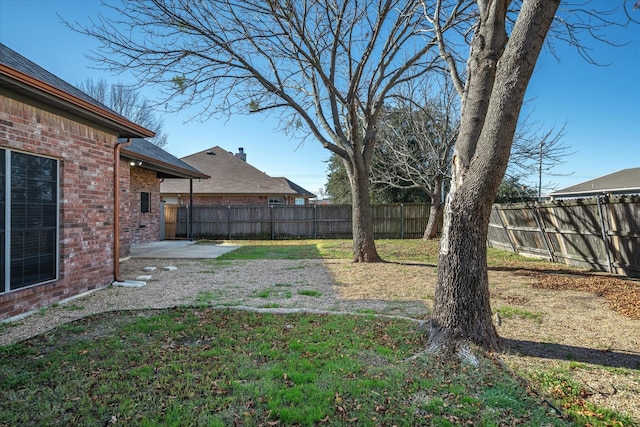 view of yard with a patio