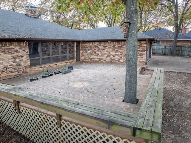 view of wooden terrace