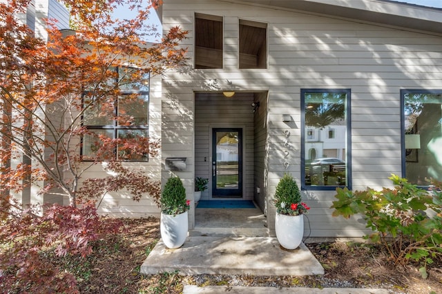 view of doorway to property