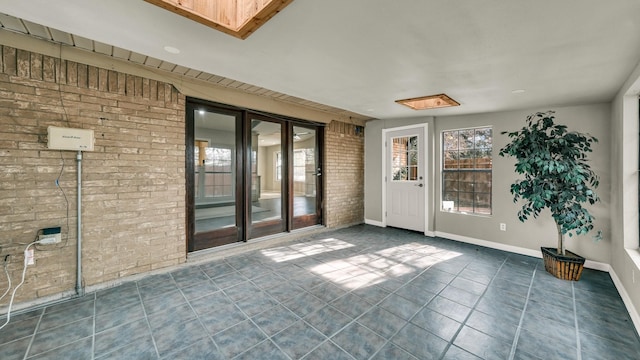 interior space with a patio