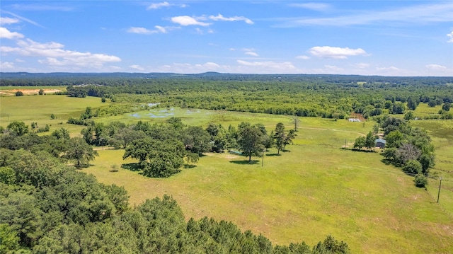 aerial view with a rural view