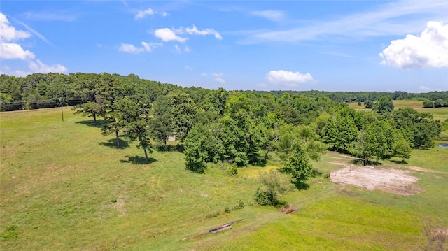 bird's eye view with a rural view