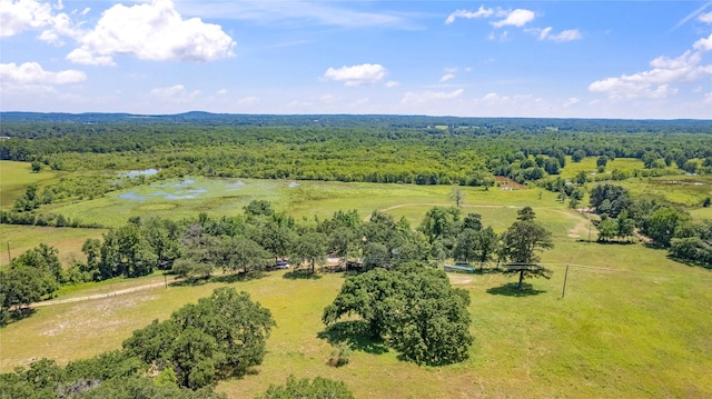 drone / aerial view with a rural view