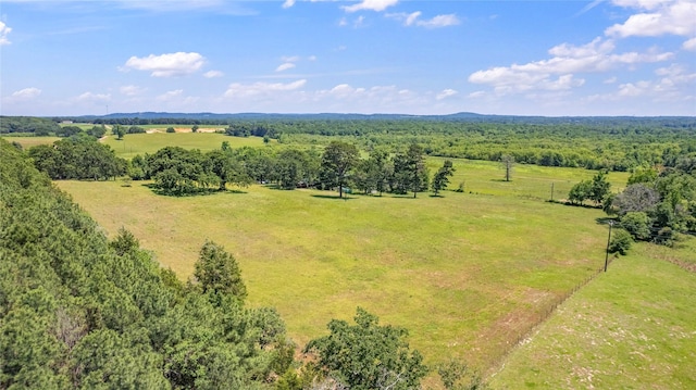 bird's eye view featuring a rural view