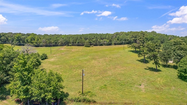 aerial view with a rural view