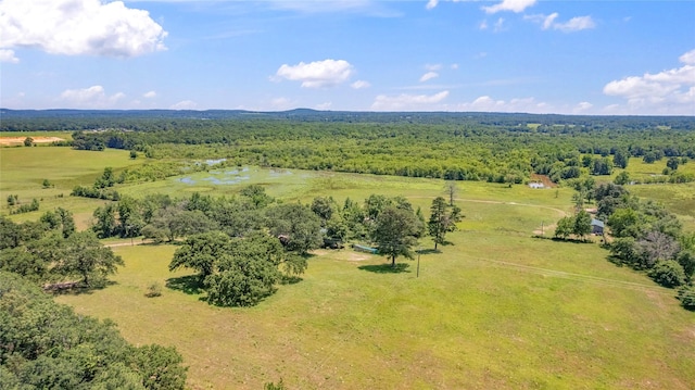 bird's eye view with a rural view