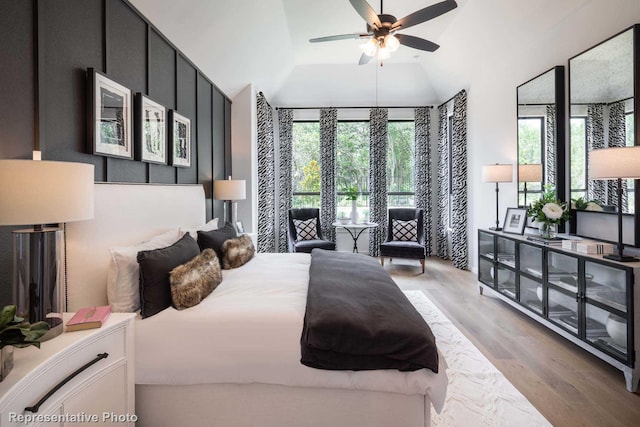 4121 Buffalo Clover Dr, Aubrey, TX 76227 - bedroom featuring light wood-style floors and lofted ceiling