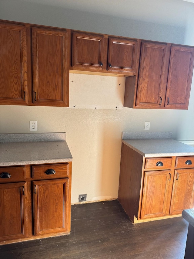 kitchen featuring dark hardwood / wood-style floors