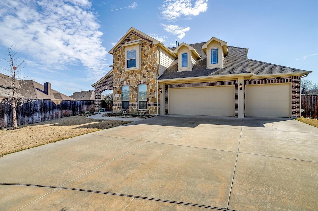 view of front of home featuring a garage