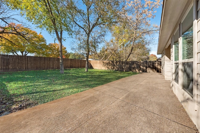 view of yard with a patio