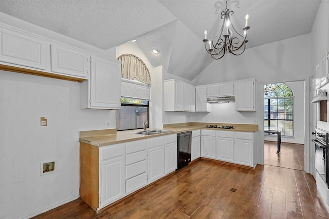 kitchen with dishwasher, sink, and white cabinets