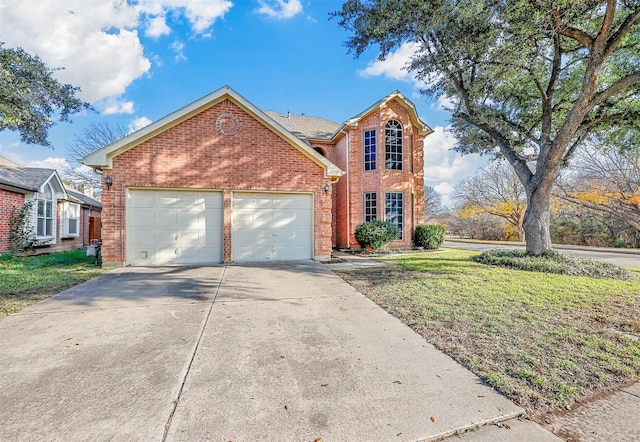 view of property featuring a garage