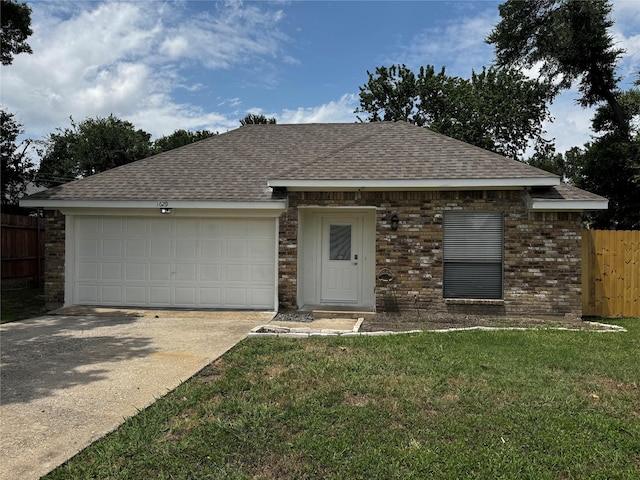 1629 Jasmine Ln, Plano, TX 75074 - view of front of home featuring driveway, brick siding, a garage, and roof with shingles