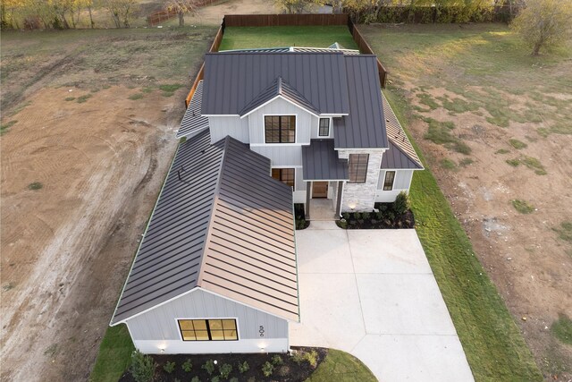 view of modern farmhouse