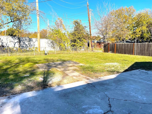 view of yard featuring a patio area