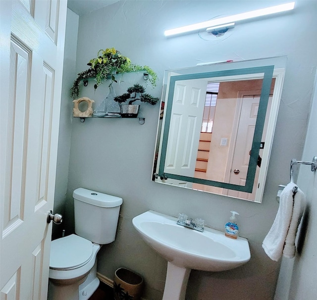 bathroom featuring toilet and sink