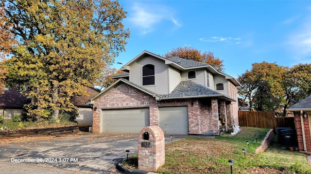 view of property featuring a garage