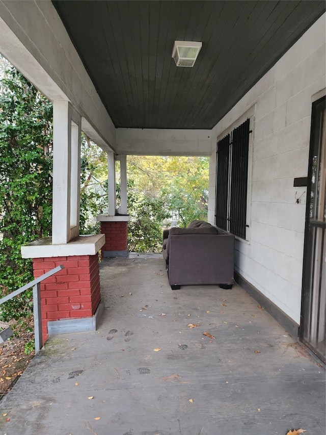 view of patio with covered porch