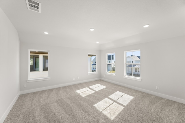 view of carpeted spare room