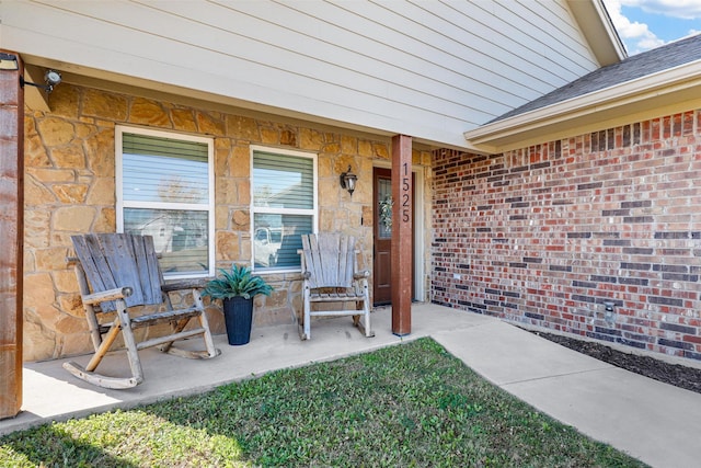 exterior space with a porch