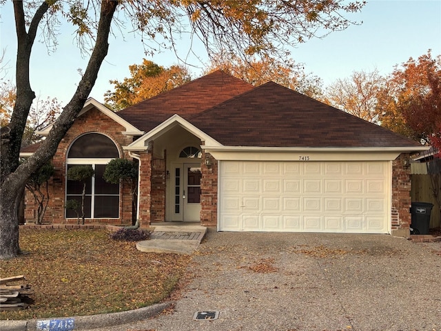 view of front of house featuring a garage