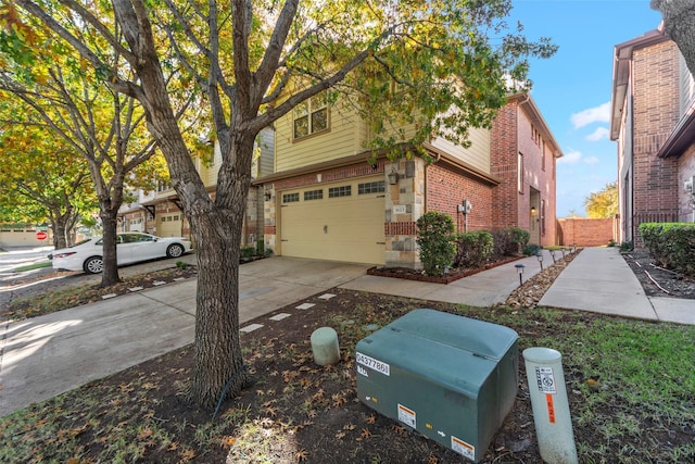 view of property exterior featuring a garage