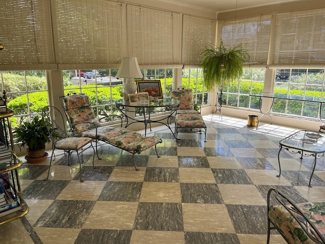 view of sunroom