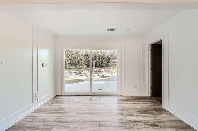 interior space with light wood-type flooring