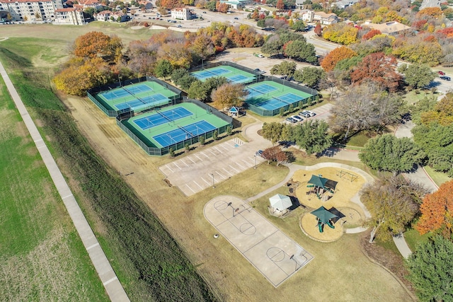 birds eye view of property