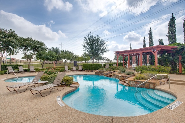 341 Metropolitan Dr, Plano, TX 75023 - community pool featuring a pergola and a patio