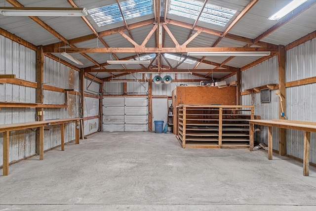 garage featuring electric panel