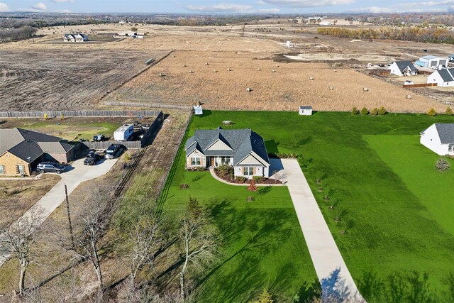 aerial view with a rural view