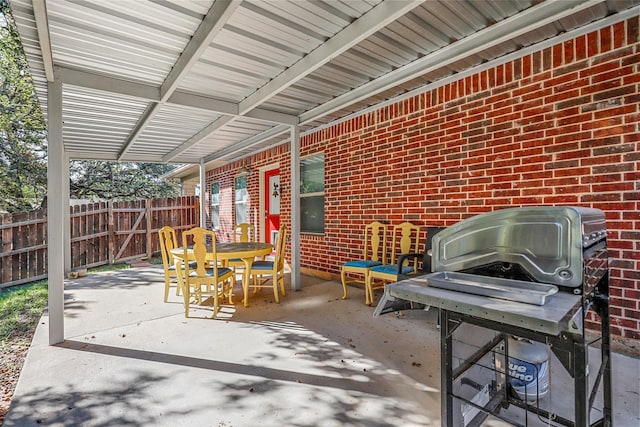 view of patio with grilling area