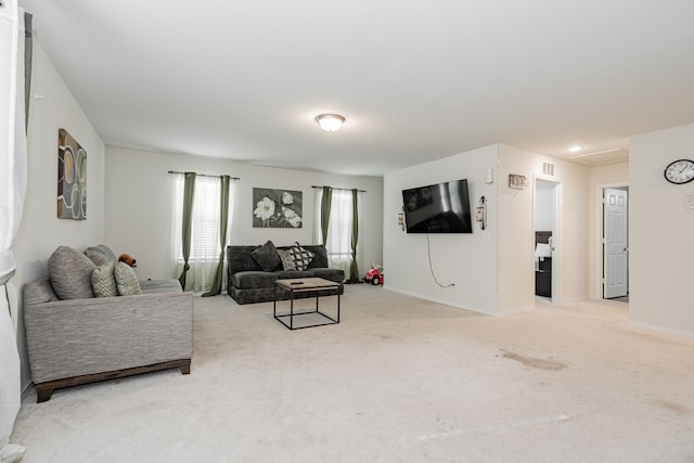 view of carpeted living room