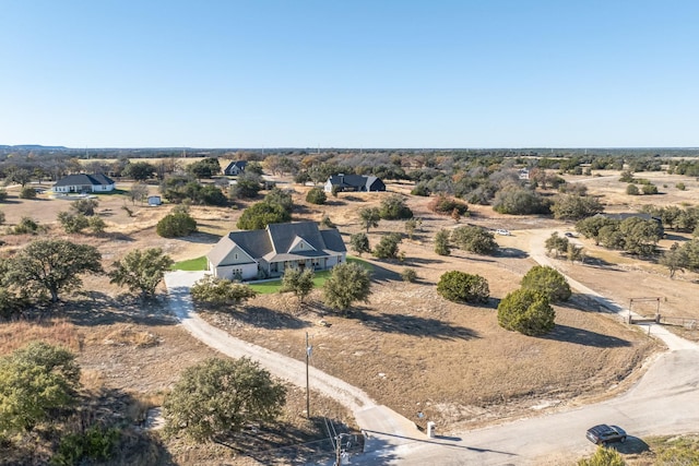 bird's eye view with a rural view