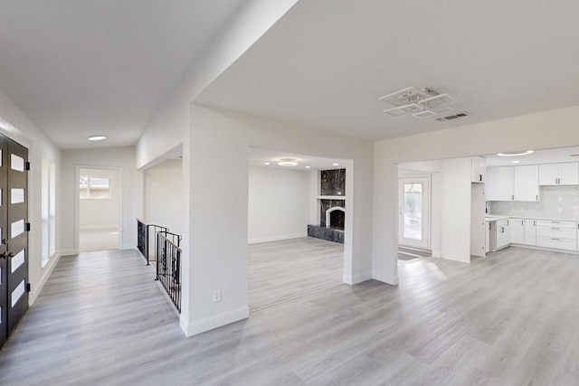 interior space featuring light wood-type flooring