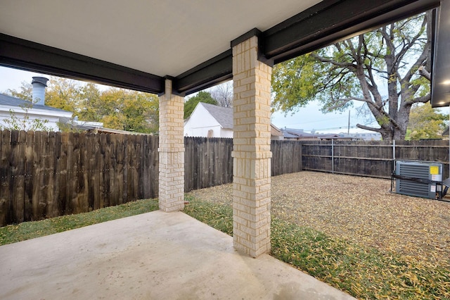 view of patio with cooling unit