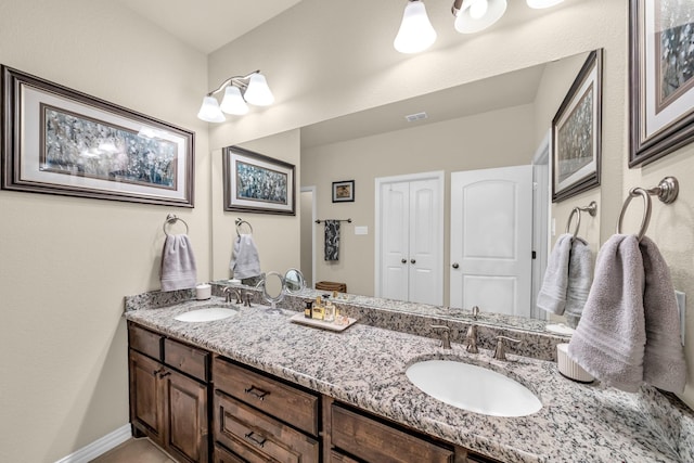 bathroom featuring vanity