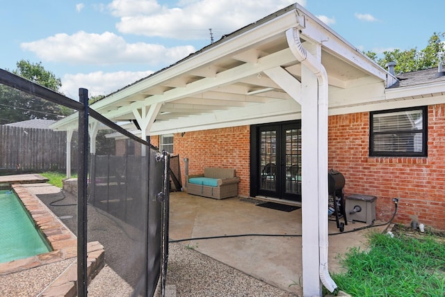 view of patio with french doors