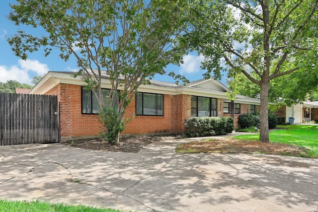 view of ranch-style home