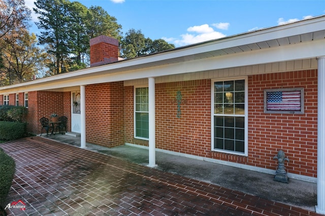 rear view of property with a patio