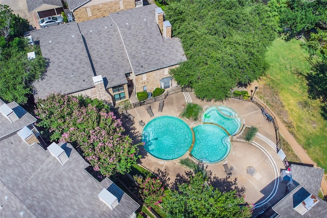 birds eye view of property