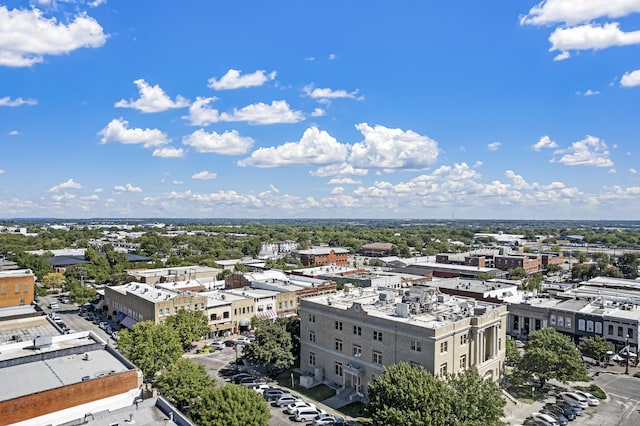 aerial view featuring a city view