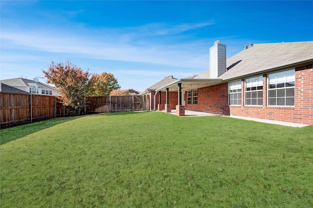 view of yard with a patio