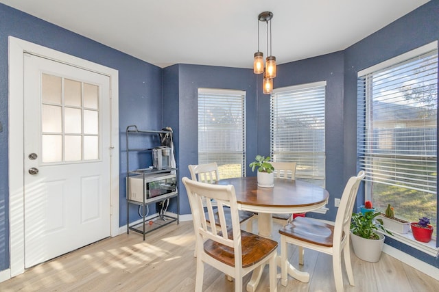 dining area featuring light hardwood / wood-style flooring