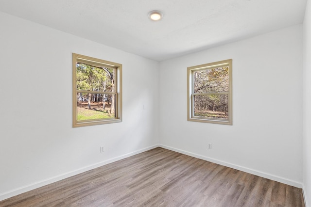 empty room featuring light wood-type flooring